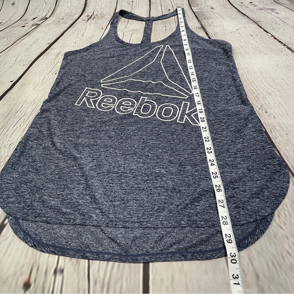 REEBOK gray logo workout racerback tank top, size L - Picture 10 of 12